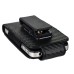 Vertical Carbon Fiber Leather Holster for iPhone 4S iPhone 4 iPhone 3GS - Black