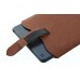 Vertical Leather Pouch Case With Pull Tab For iPad Mini 1/2/3 - Brown
