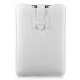 Vertical Leather Pouch Case With Pull Tab For iPad Mini 1/2/3 - White