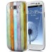 Vertical Rainbow Strips Pattern Transparent Waterdrop Hard Case for Samsung Galaxy S3 i9300