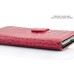 Wallet Style Crocodile Leather Case For Samsung Galaxy Note i9220 - Shiny Red