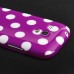 White Dots Design TPU Case For Samsung Galaxy S3 Mini I8190 - Magenta