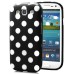 White Dots with Black Grounding Pattern TPU Case for Samsung Galaxy S3 i9300