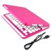 Wireless 180° Rotatable Bluetooth Keyboard Stand Leather Case For iPad Mini 1/2/3  - Pink