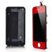 iPhone 4 Assembly ( Glass Back Cover + Black Frame Bezel + Digitizer LCD Display Screen) - Red