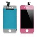 iPhone 4 Assembly ( Glass Back Cover + White Frame Bezel + Digitizer LCD Display Screen) - Pink