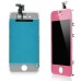 iPhone 4 Assembly ( Glass Back Cover + White Frame Bezel + Digitizer LCD Display Screen) - Pink