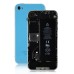 iPhone 4 Back Cover With White Frame Bezel - Blue