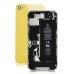 iPhone 4 Back Cover With White Frame Bezel - Yellow