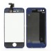 iPhone 4 Colorful LCD Assembly ( Glass Back Cover + Touch Screen Digitizer + LCD Display Screen + Flex Cable + Frame Bezel + Home Button ) - Dark Blue
