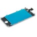 iPhone 4 Digitizer Touch Panel Screen with LCD Display Screen + Flex Cable + White Supporting Frame - Blue