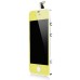 iPhone 4 Digitizer Touch Panel Screen with LCD Display Screen + Flex Cable + White Supporting Frame - Yellow