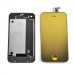 iPhone 4 Electroplated Assembly ( Glass Back Cover + Digitizer LCD Display Screen + Home Button ) - Gold