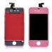 iPhone 4S Assembly ( Glass Back Cover + Digitizer LCD Display Screen ) - Pink