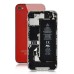 iPhone 4S Back Cover With Black Frame Bezel - Red