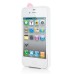 iPhone 4 iPhone 4S Cute Bowknot Frame Bumper Case Cover - White