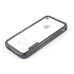 iPhone 4 iPhone 4S The Latest Dual Color Hybrid Clip - On TPU and PC Bumper Case - Black