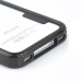iPhone 4 iPhone 4S The Latest Dual Color Hybrid Clip - On TPU and PC Bumper Case - Black