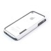 iPhone 4 iPhone 4S The Latest Dual Color Hybrid Clip - On TPU and PC Bumper Case - White