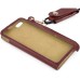 iPhone 5 iPhone 5s Leather Pouch Case Cover with Lanyard and Headphone Cable Winder - Brown