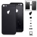 iPhone 6 Pattern Metal Back Cover Housing Replacement with Middle Frame + SIM Card Tray + Side Buttons + Apple Logo for iPhone 5 - Black