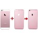 iPhone 6 Pattern Metal Back Cover Housing Replacement with Middle Frame + SIM Card Tray + Side Buttons + Apple Logo for iPhone 5 - Pink