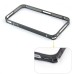 0.7mm Extra Slim with Side Botton Screw - Free Clip - On Metal Bumper Case for iPhone 4 iPhone 4S - Black