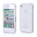 0.7mm Extra Slim with Side Botton Screw - Free Clip - On Metal Bumper Case for iPhone 4 iPhone 4S - Silver