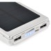 10000mAh 2 USB Ports Solar Charger Power Bank - Silver