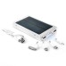 10000mAh 2 USB Ports Solar Charger Power Bank - Silver