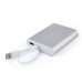 10400mAh Portable Power Bank External Battery Pack - Silver