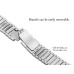 1:1 Original Stainless Steel Butterfly Lock Link Bracelet Watch Band for Apple Watch 38 mm - Silver