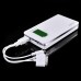 12000mAh Portable Power Bank External Battery Pack With Multi -Transfer Heads Charging Cable for iPhone Samsung iPod iPad