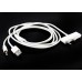 1.2M 8-Pin Lightning Sync Charger Car USB With 3.5mm AUX Audio Cable For iPhone 5 iPod Touch 5