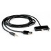 1.2M 8-Pin Lightning Sync Charger Car USB With 3.5mm AUX Audio Cable For iPhone 5 iPod Touch 5