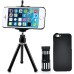 12 X Metal Telephoto Lens With Extendable Tripod and A Matte Hard Case For iPhone 6 4.7 inch- Silver