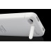 1500mAh External Battery Power Pack Case For iPhone 4S - White