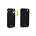 1500mAh External Battery Power Pack Rubberized Coating Case For iPhone 4S - Black