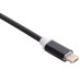 1 M 2 In 1 Sturdy Hemp Rope Sync Charging Cable for Micro USB and 8 pin Lighning - Black