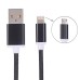 1 M 2 In 1 Sturdy Hemp Rope Sync Charging Cable for Micro USB and 8 pin Lighning - Black