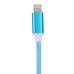 1 M 2 In 1 Sturdy Hemp Rope Sync Charging Cable for Micro USB and 8 pin Lighning - Blue