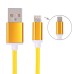 1 M 2 In 1 Sturdy Hemp Rope Sync Charging Cable for Micro USB and 8 pin Lighning - Orange