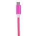 1 M 2 In 1 Sturdy Hemp Rope Sync Charging Cable for Micro USB and 8 pin Lighning - Rose red