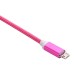 1 M 2 In 1 Sturdy Hemp Rope Sync Charging Cable for Micro USB and 8 pin Lighning - Rose red