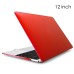 2015 Clear Transparent Hard Plastic Case Cover For The New MacBook 12 inch Retina Display - Red