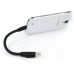 20cm Flexible Metal Micro USB To Standard USB Sync Data Charging Mount Stand Cable For Samsung Galaxy S2 S3 S4 - Black