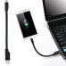 20cm Flexible Metal Micro USB To Standard USB Sync Data Charging Mount Stand Cable For Samsung Galaxy S2 S3 S4 - Black