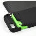 2200mAh Portable Rechargeable Backup Battery Magnetic PU Leather Case With Stand For iPhone 5 / 5S iPhone 5C - Black