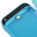 2200mAh Portable Rechargeable Backup Battery Magnetic PU Leather Case With Stand For iPhone 5 / 5S iPhone 5C - Blue