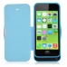 2200mAh Portable Rechargeable Backup Battery Magnetic PU Leather Case With Stand For iPhone 5 / 5S iPhone 5C - Blue